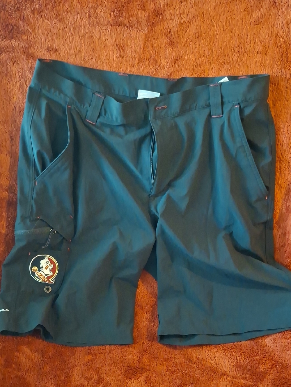 Florida State Columbia Black Active Shorts with Logo Tag
